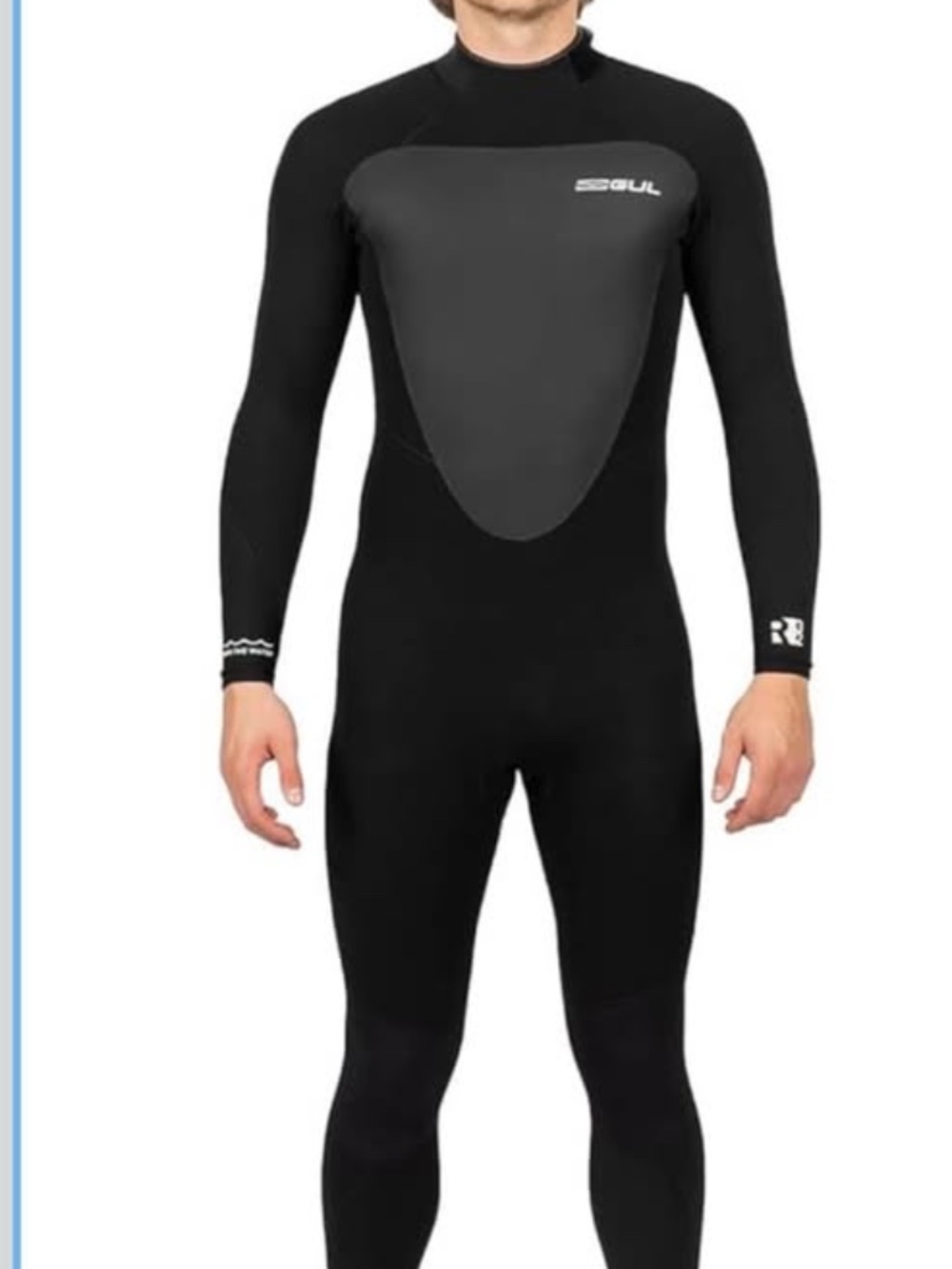 GUL Mens Response 5/3mm GBS Back Zip Wetsuit - Black - Thermal Warm Heat Layer